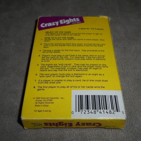 Vintage RoseArt 1993 Crazy Eights 8s Card Game No. 41482 Circus Themed - Picture 4 of 6